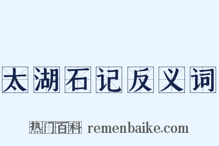 太湖石记反义词是什么意思的图片